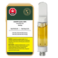 Front-facing shot of the 1:1 Vape Cartridge next to its Woody Nelson Country Club labeled 1 g carton, both shown on a white background.
