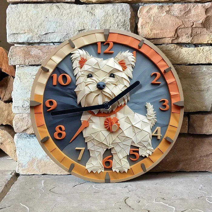3D Westie Wall Clock