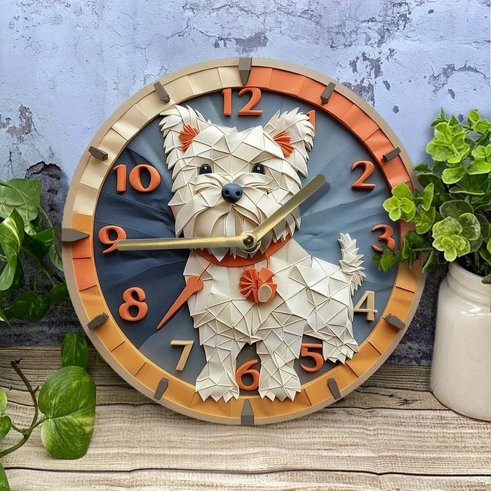 3D Westie Wall Clock