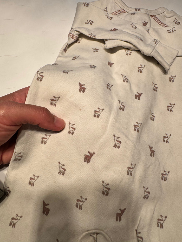 Pehr / White x bambi romper / 0-3M