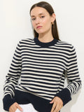 Alex Mill – Marais Striped Sweater in Navy/Ivory Cashmere