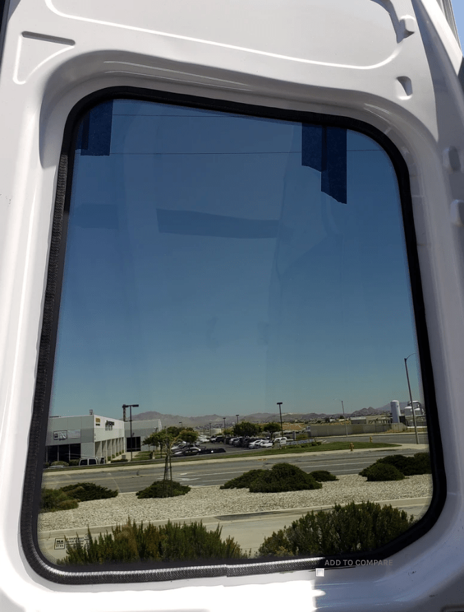 Ford Transit 2015+ Driver Side Rear Cargo Door Window - Campervan HQ ( Interior View ) - Campervan HQ