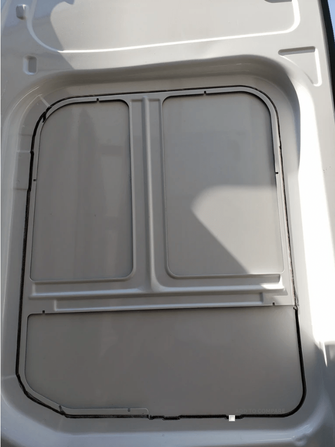 Ford Transit 2015+ Passenger Side Rear Cargo Door Window ( Factory Cutout ) - Campervan HQ