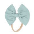 Angel Dear - Bow Headband - Aqua-Hair Accessories-One Size-Posh Baby