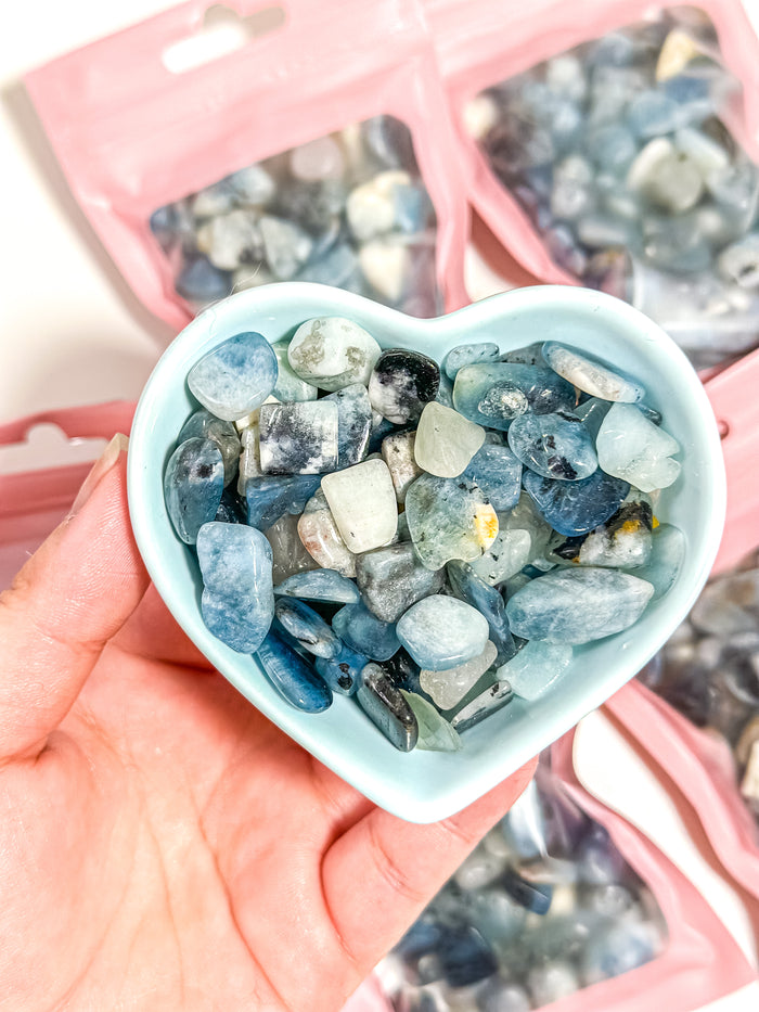 Aquamarine Crystal Chip Bag