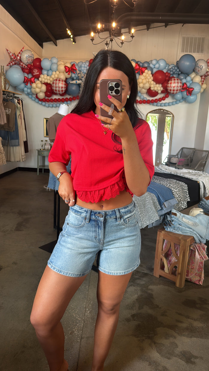 Ava A-Line Jean Shorts