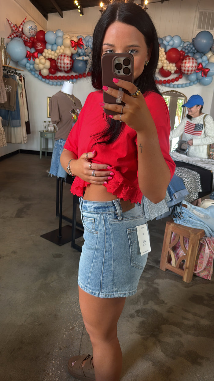 Ava A-Line Jean Shorts