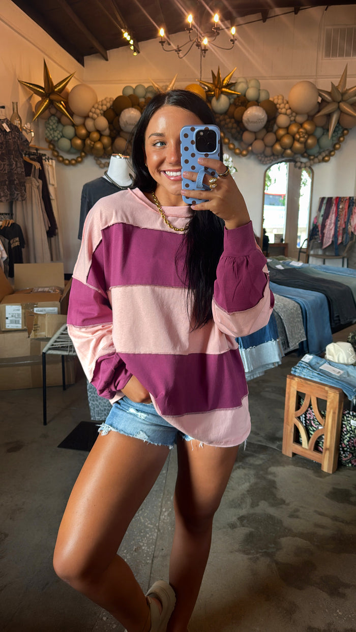 Berry Blush Long Sleeve Tee