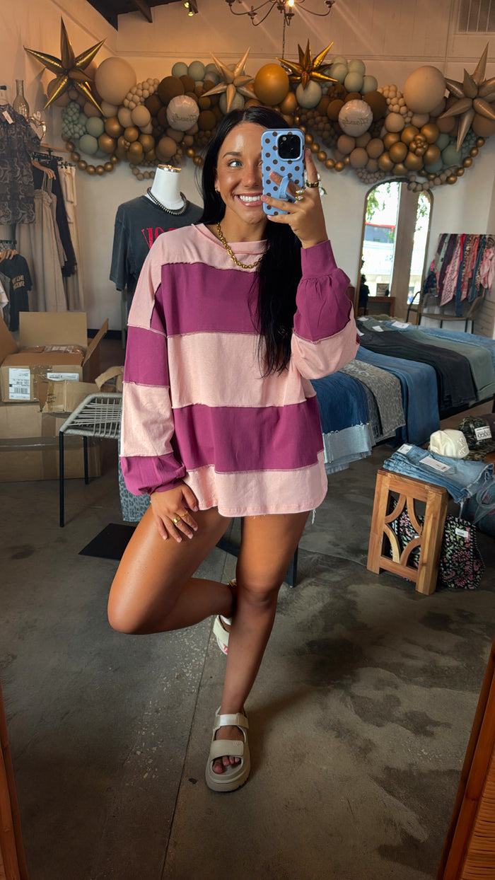 Berry Blush Long Sleeve Tee