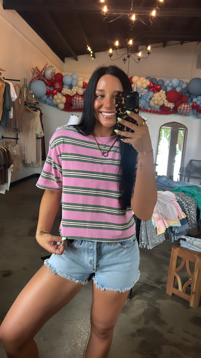 Berry Sweet Stripe Tee
