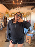 Black Half Zip Set