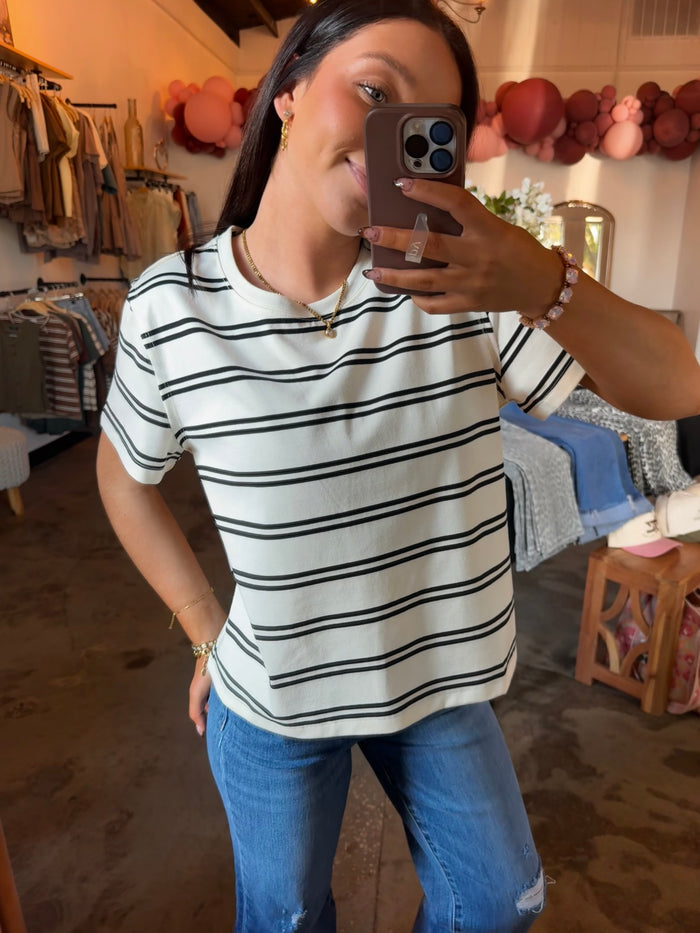 Black Striped Tee