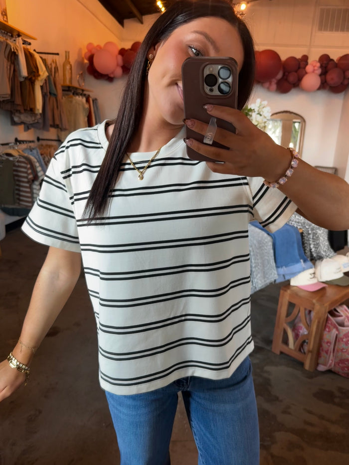 Black Striped Tee