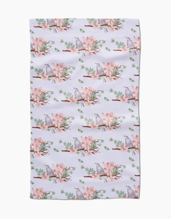 Blackbird & Blossom Kitchen Tea Towel