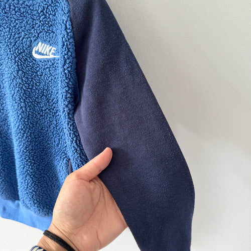 Nike / Blue sherpa hoodie / 4-5Y