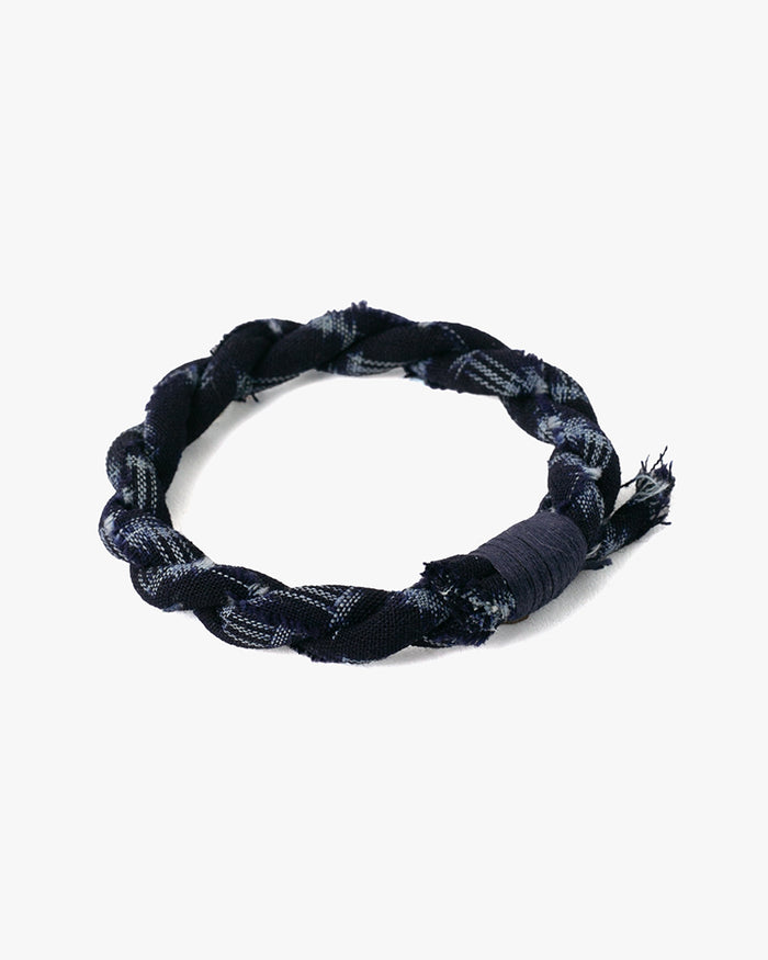 Boet x Kiriko Bracelet, Dark Indigo with Light Blue Kasuri - C
