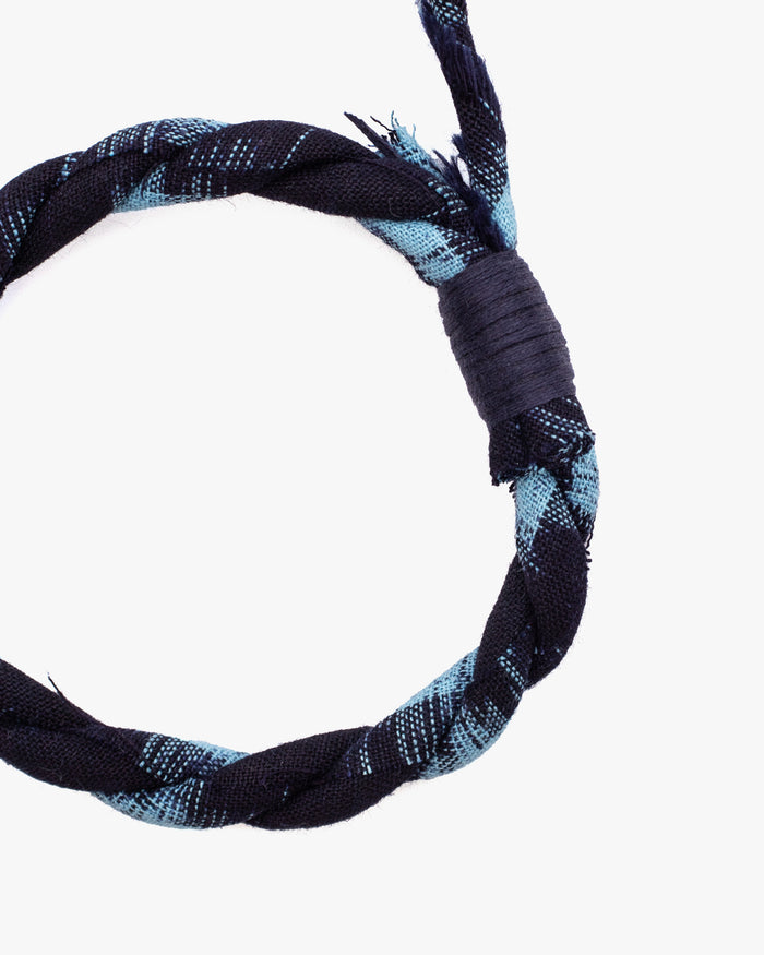 Boet x Kiriko Bracelet, Indigo with Light Blue Kasuri