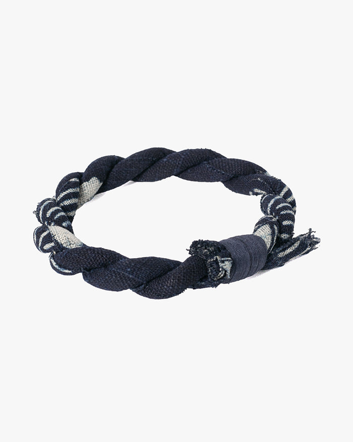 Boet x Kiriko Bracelet, Indigo with Partial White Katazome