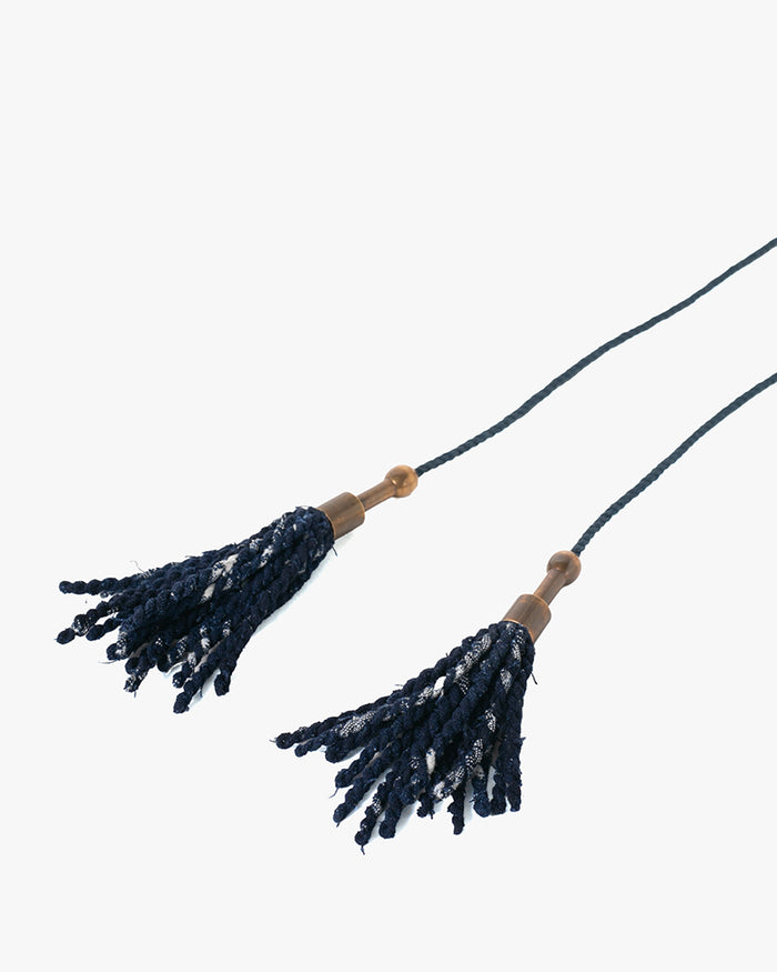 Boet X Kiriko Necklace, Yanagi, Dark Indigo Katazome