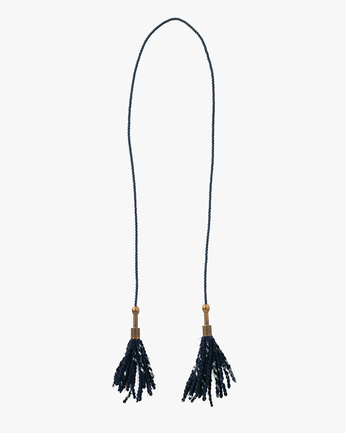 Boet X Kiriko Necklace, Yanagi, Dark Indigo Katazome
