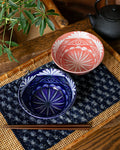 Bowl, Ichiyama, Set of 2 with Chopsticks, Edo Kiriko Style
