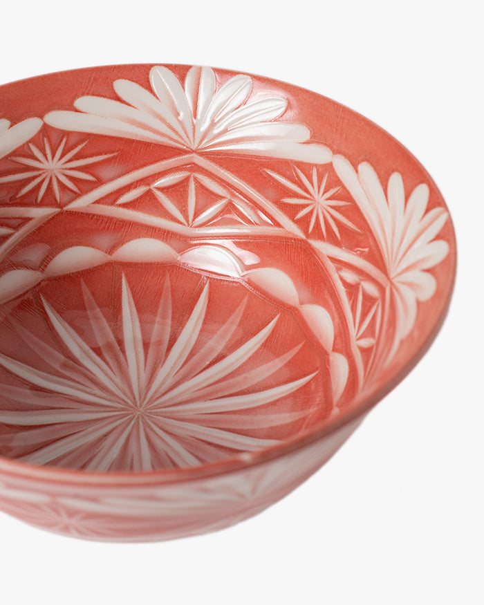 Bowl, Ichiyama, Set of 2 with Chopsticks, Edo Kiriko Style