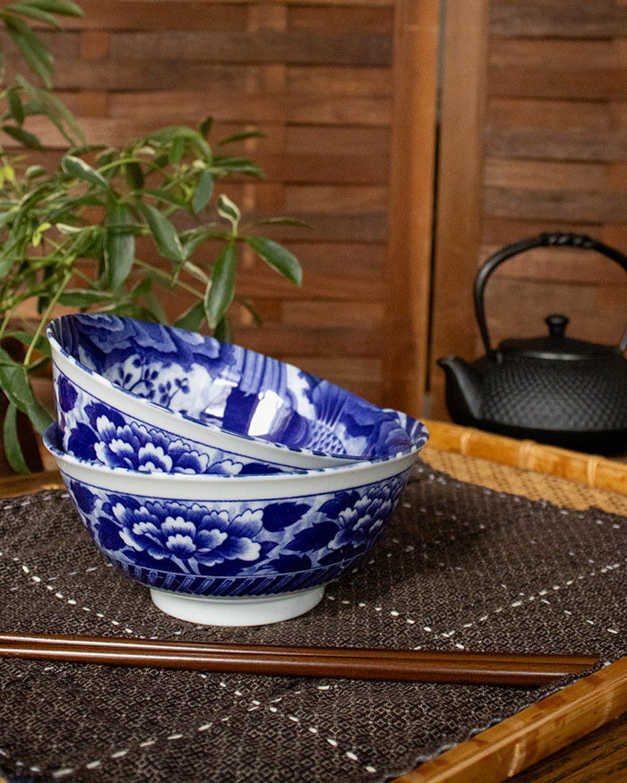 Bowl, Ichiyama, Set of 2 with Chopsticks, Koi