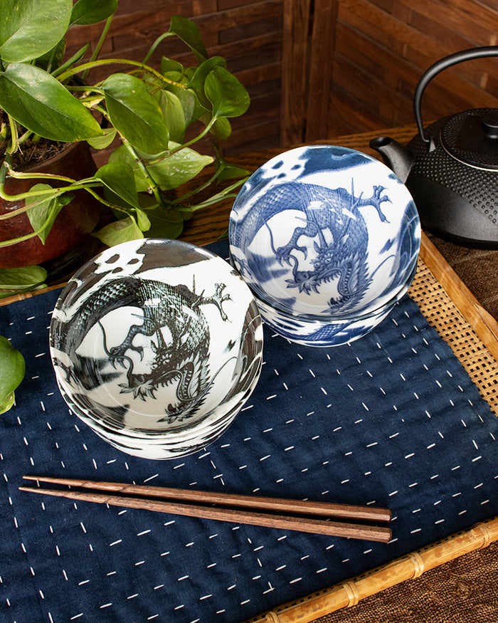 Bowl, Ichiyama, Set of 4, Dragon