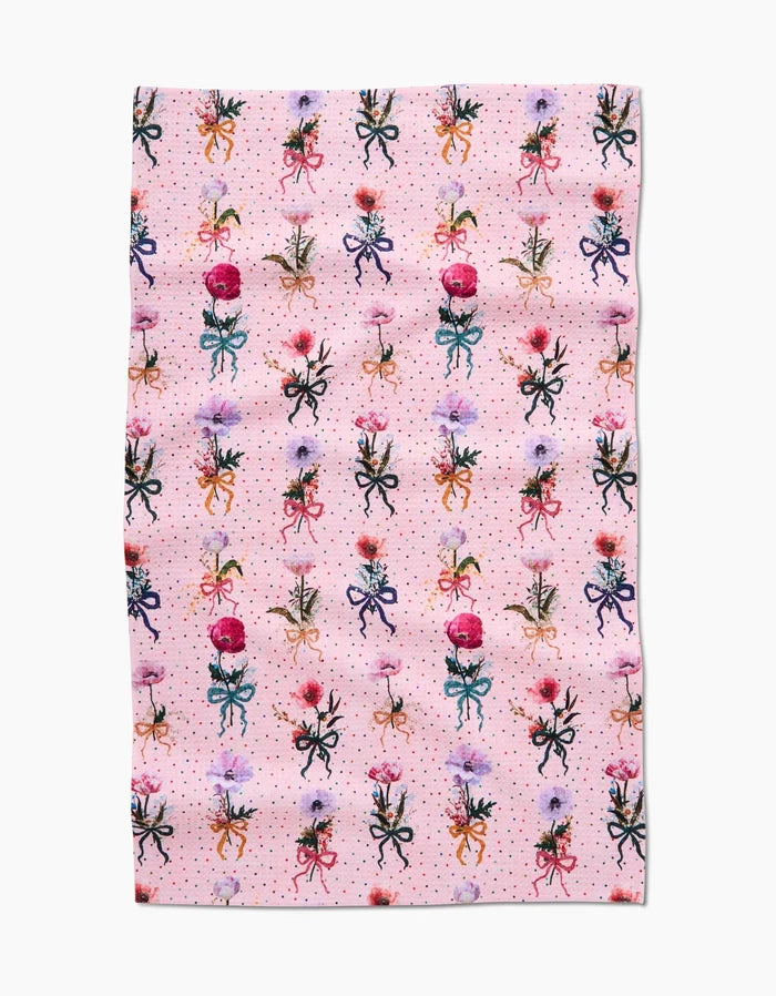 Bows and Dots Kitchen Tea Towel