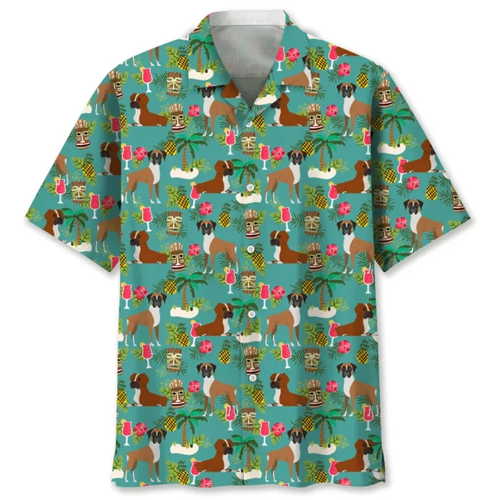 Boxer Dog Hawaiian Shirt