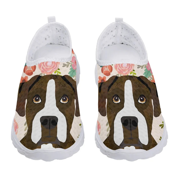 Boxer Dog Slip-on mesh sneakers