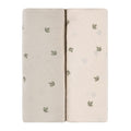 Gift ready 2 pack baby crib sheet set vintage leaf collection
