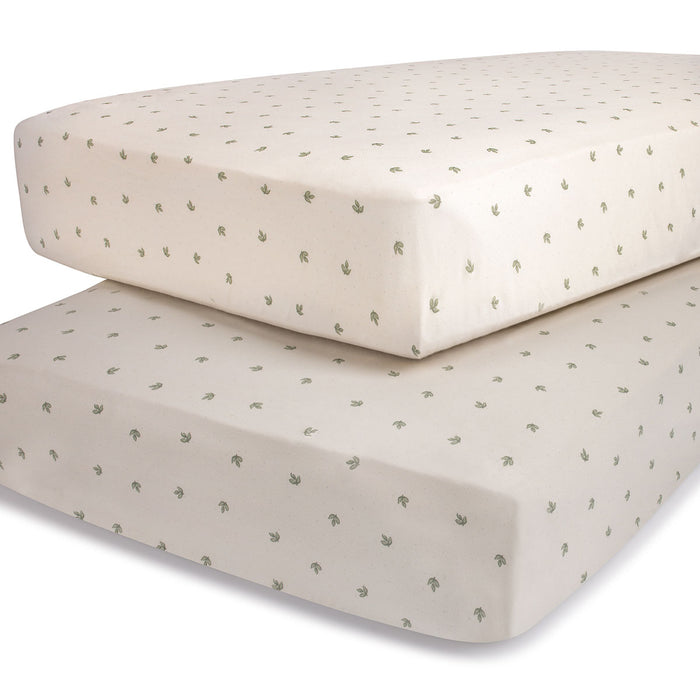 baby crib sheet set vintage leaf collection