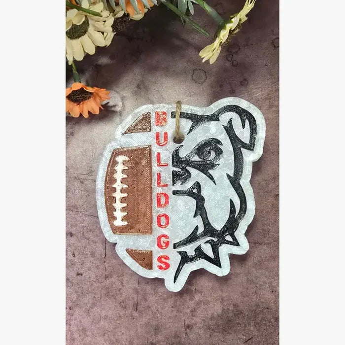 Bulldogs w/Football Silicone Mold