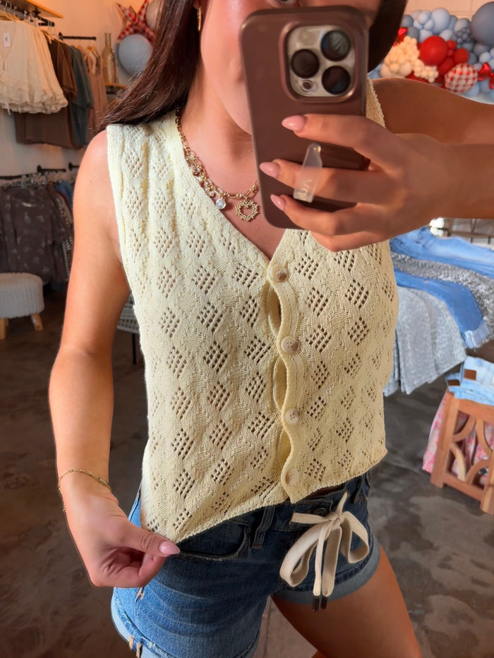 Buttercream Knit Vest