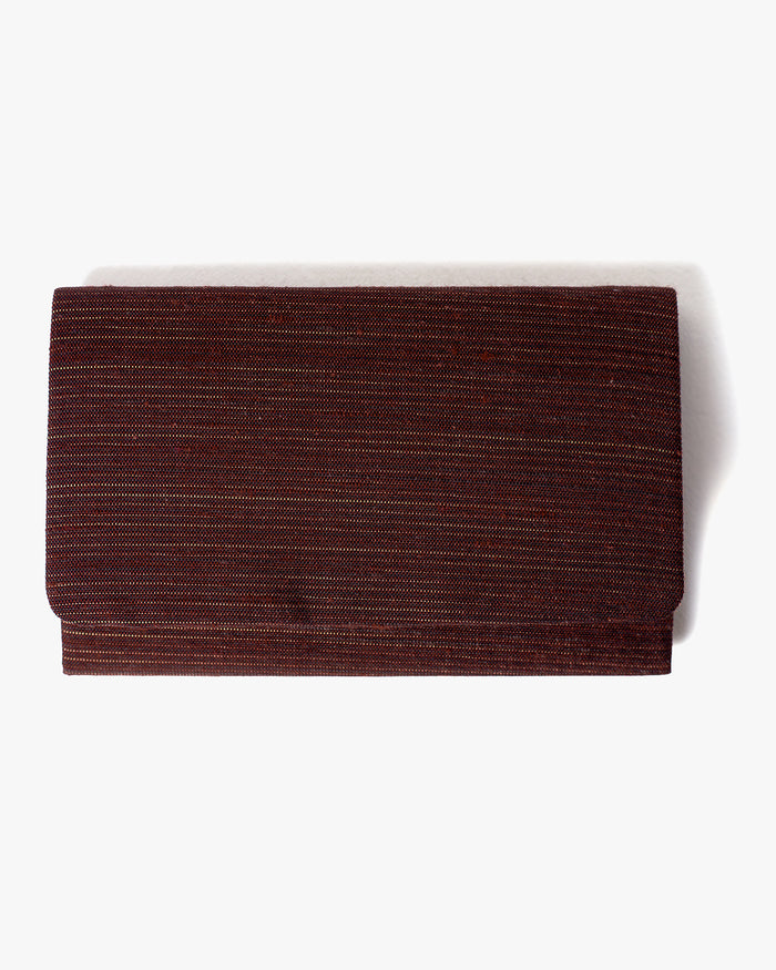 Card Holder, Nitta Textile Arts Inc., Woven, Chocolate