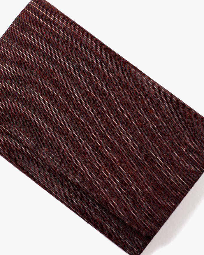 Card Holder, Nitta Textile Arts Inc., Woven, Chocolate