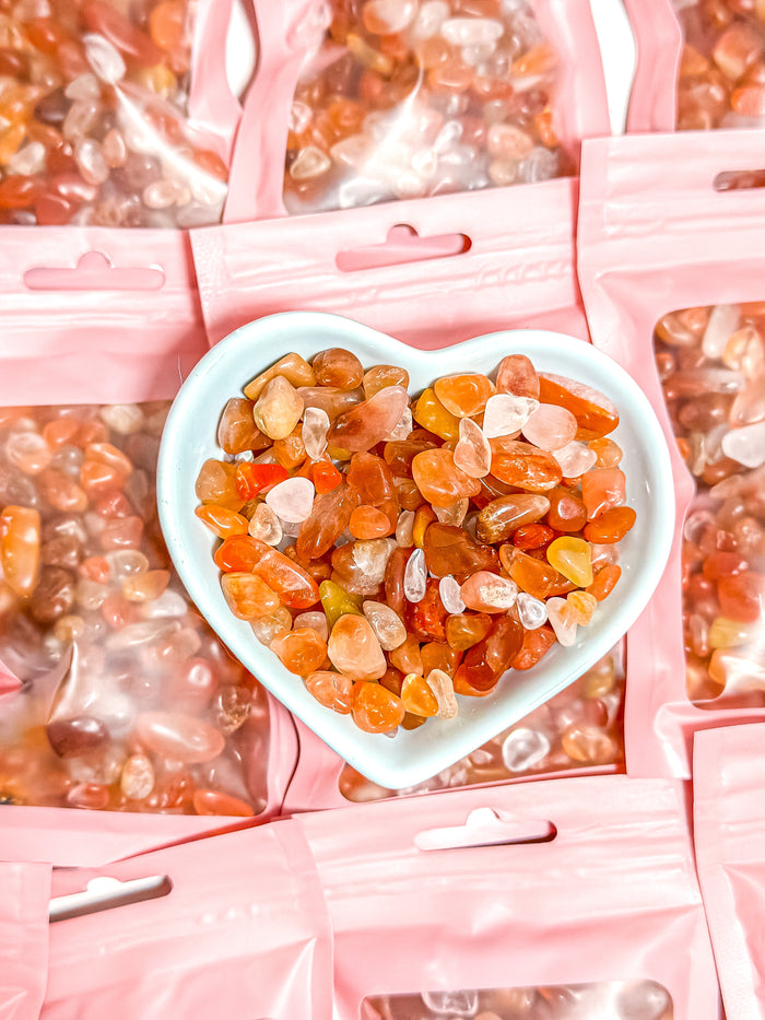 Carnelian Crystal Chip Bag