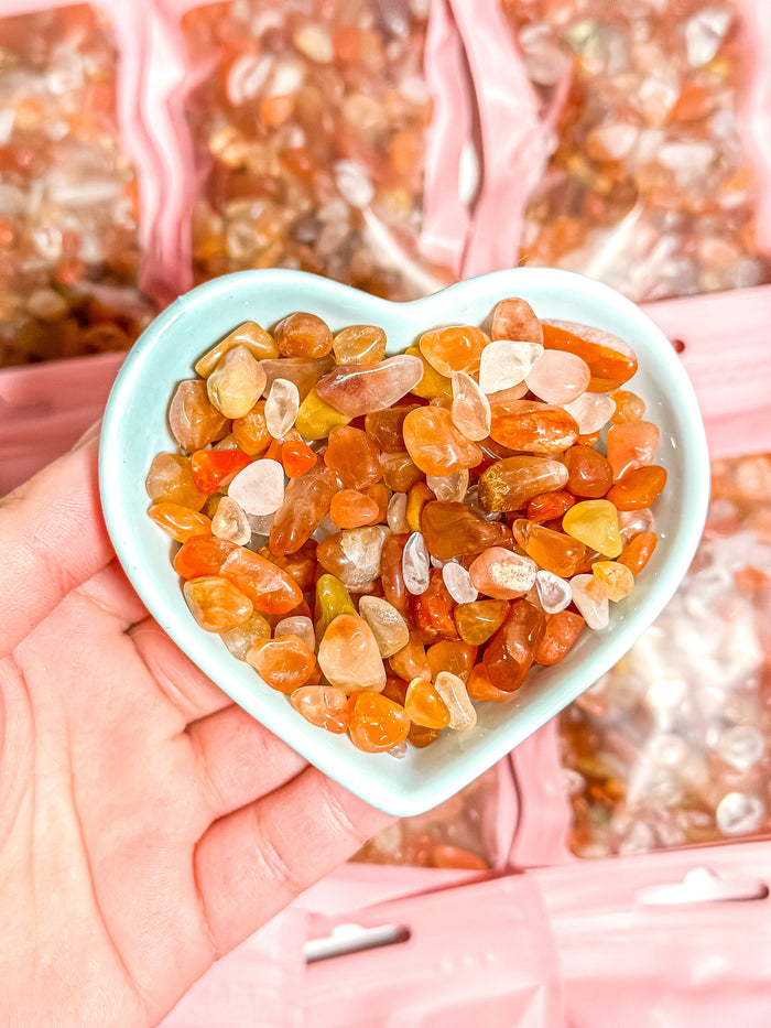Carnelian Crystal Chip Bag
