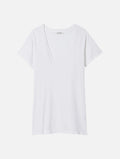 Carol V Neck Tee in White