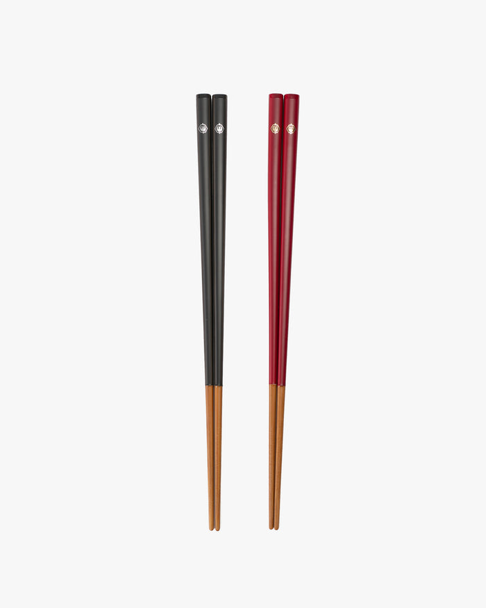 Chopsticks and Rest Set, Bisque, Tsuru Kame