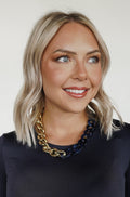 Chunky Lightweight Chain- Navy and Gold