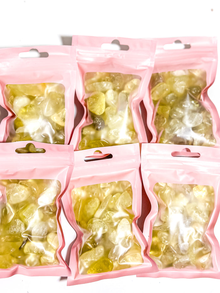Citrine Crystal Chip Bag