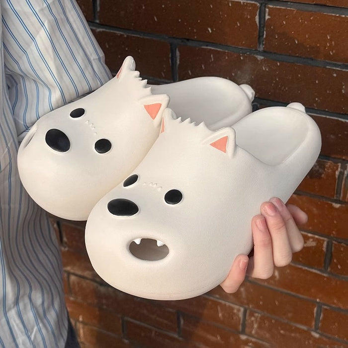Cloudy Westie Slippers