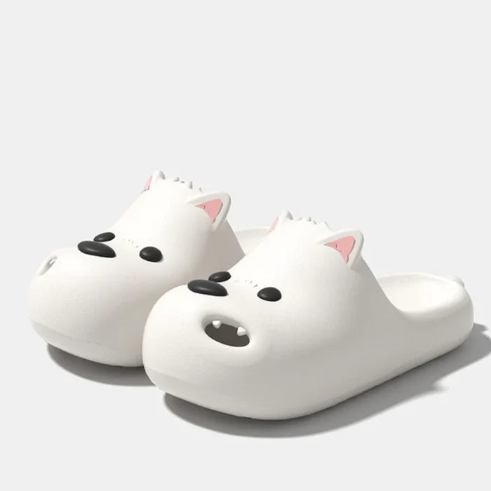 Cloudy Westie Slippers