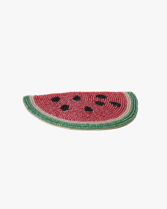 Coaster, Bisque, Beaded Watermelon