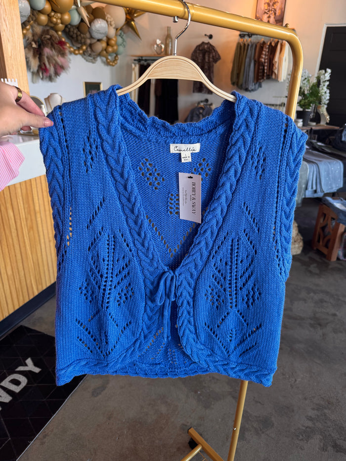 Cobalt Crush Sweater Vest