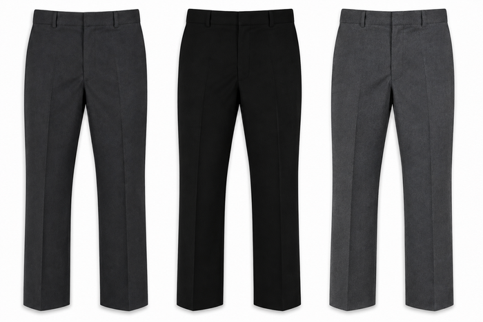 Comfort Fit Stretch Trousers – Half Elasticated