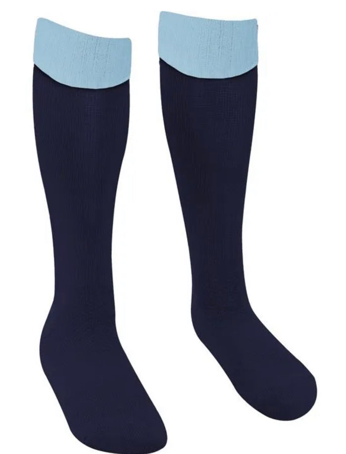 Contrast Navy/Sky Sports Socks