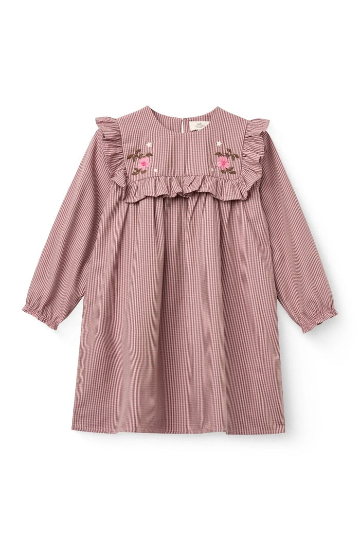 Copenhagen Colors- Checked Dress in Winter Rose